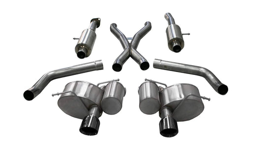 Corsa Sport Cat - Back Exhaust, Black Tips 2012 - 2021 Grand Cherokee 392/6.4L - Speedlogix