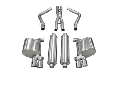 Corsa Sport Cat - Back Exhaust, Polished Tips 2011 - 2014 Charger 5.7L - Speedlogix