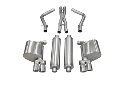 Corsa Sport Cat - Back Exhaust, Polished Tips 2011 - 2014 Charger 5.7L - Speedlogix