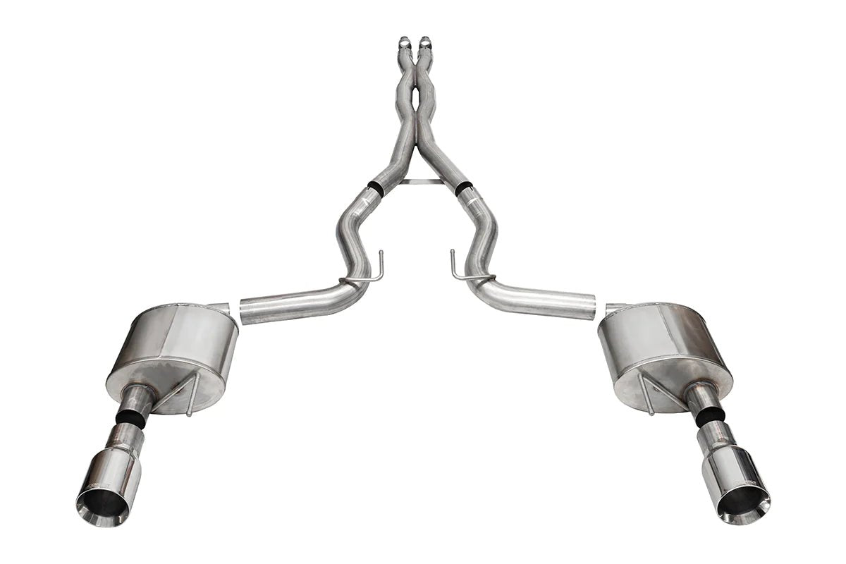 Corsa Xtreme 3" Polished Catback 2024 5.0 Mustang GT Coupe - Speedlogix