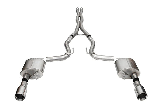 Corsa Xtreme 3" Polished Catback 2024 5.0 Mustang GT Coupe - Speedlogix
