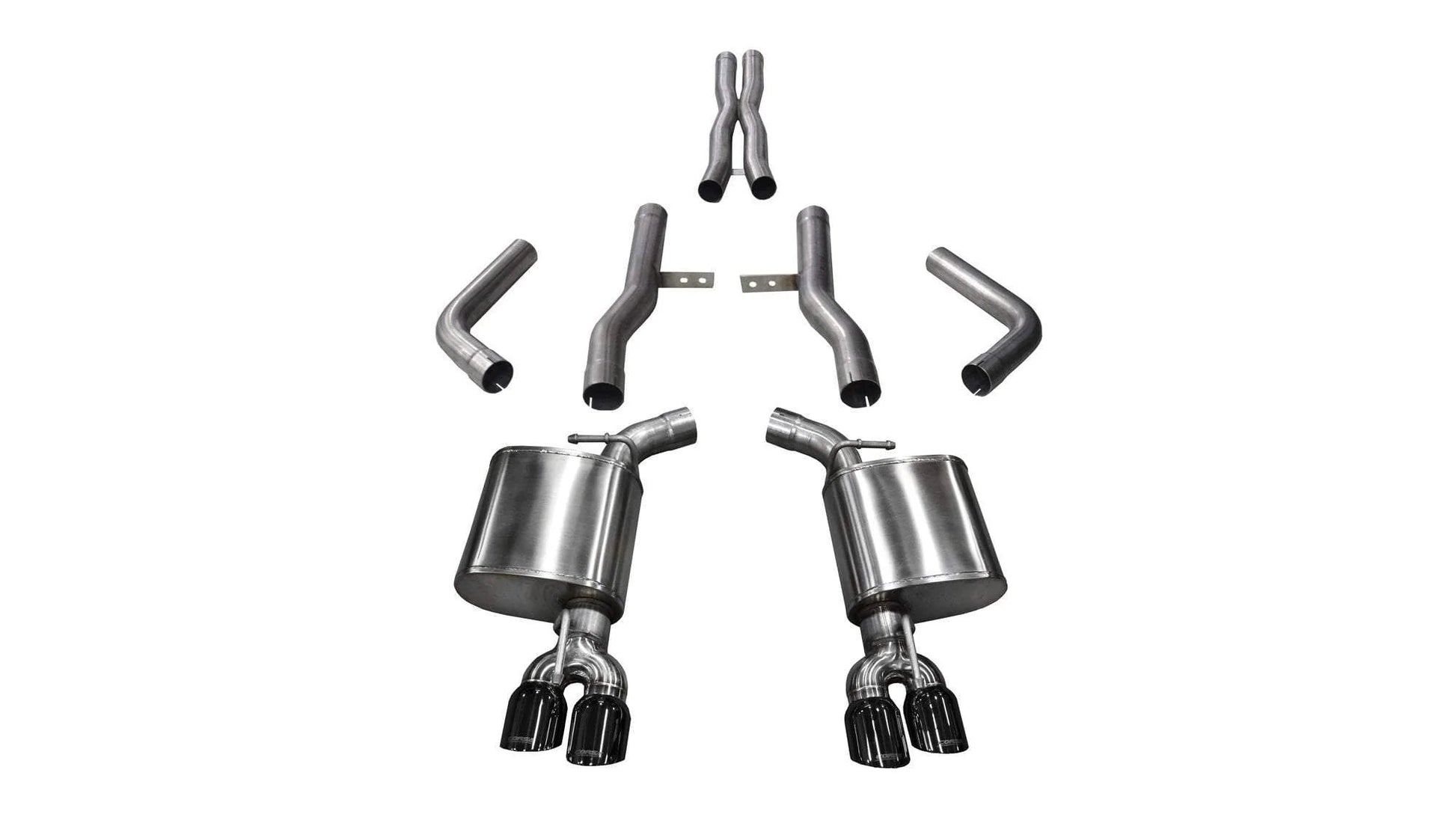 Corsa Xtreme Cat - Back Exhaust, Black Dual Tips 2015 - 2023 Challenger 6.2L/392/6.4L - Speedlogix