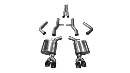 Corsa Xtreme Cat - Back Exhaust, Black Dual Tips 2015 - 2023 Challenger 6.2L/392/6.4L - Speedlogix