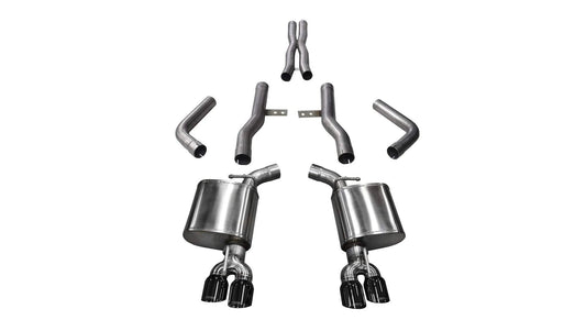 Corsa Xtreme Cat - Back Exhaust, Black Dual Tips 2015 - 2023 Challenger 6.2L/392/6.4L - Speedlogix