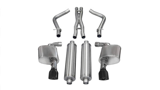 Corsa Xtreme Cat - Back Exhaust, Black Tips 2012 - 2014 Charger 392/6.4L - Speedlogix