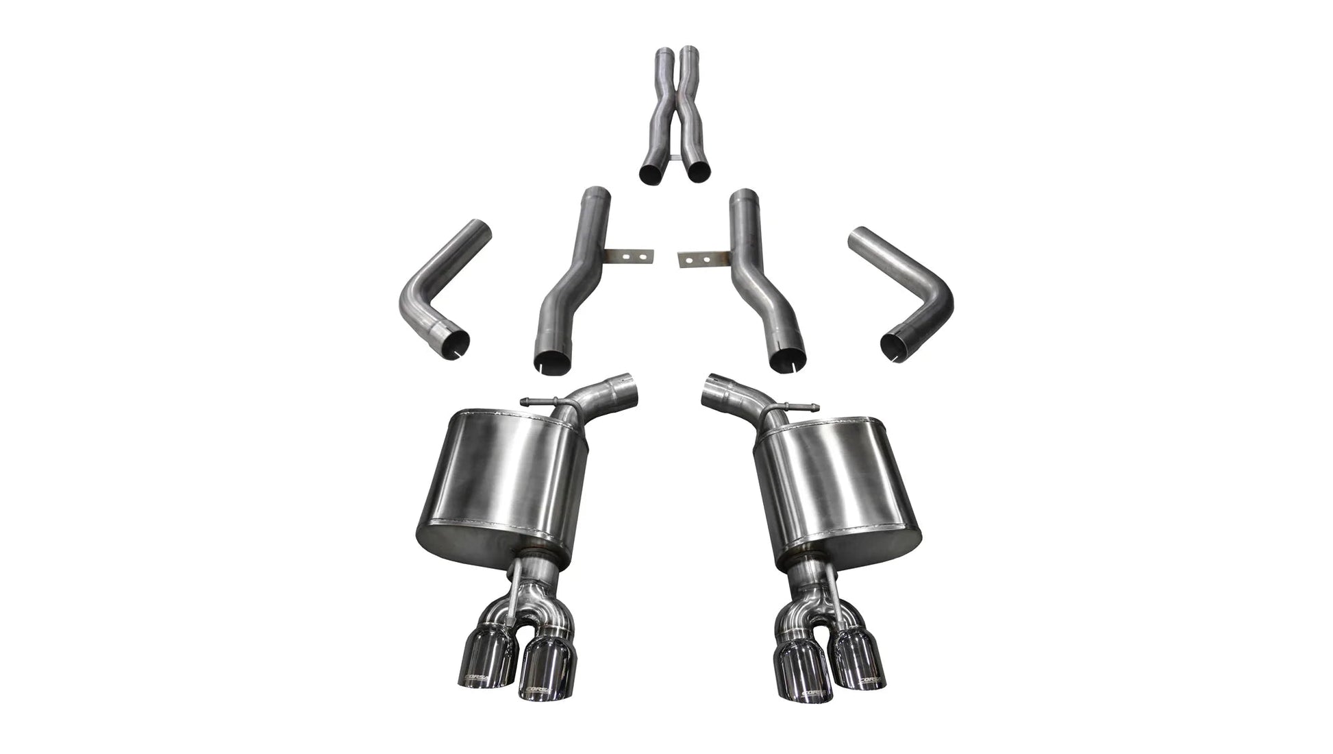 Corsa Xtreme Cat - Back Exhaust, Polished Dual Tips 2015 - 2023 Challenger 6.2L/392/6.4L - Speedlogix
