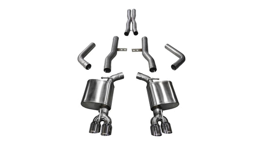 Corsa Xtreme Cat - Back Exhaust, Polished Dual Tips 2015 - 2023 Challenger 6.2L/392/6.4L - Speedlogix