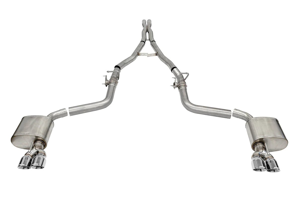 Corsa Xtreme Cat - Back Exhaust, Polished Dual Tips, Valved 2015 - 2023 Challenger 6.2L/392/6.4L - Speedlogix