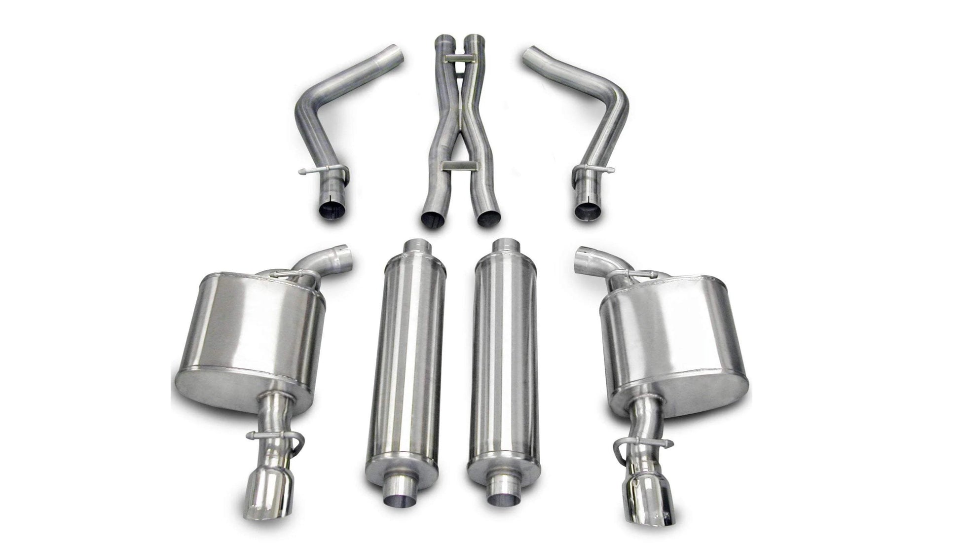 Corsa Xtreme Cat - Back Exhaust, Polished Tips 2005 - 2010 Charger 5.7L - Speedlogix