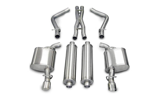 Corsa Xtreme Cat - Back Exhaust, Polished Tips 2005 - 2010 Charger 5.7L - Speedlogix