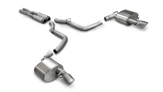 Corsa Xtreme Cat - Back Exhaust, Polished Tips 2005 - 2010 Charger 6.1L - Speedlogix