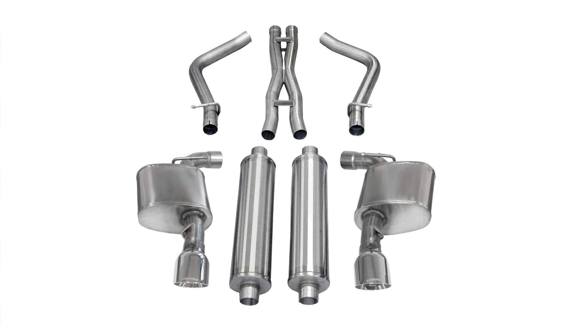 Corsa Xtreme Cat - Back Exhaust, Polished Tips 2011 - 2014 Charger 392/6.4L - Speedlogix