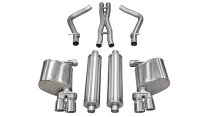 Corsa Xtreme Cat - Back Exhaust, Polished Tips 2011 - 2014 Charger 5.7L - Speedlogix