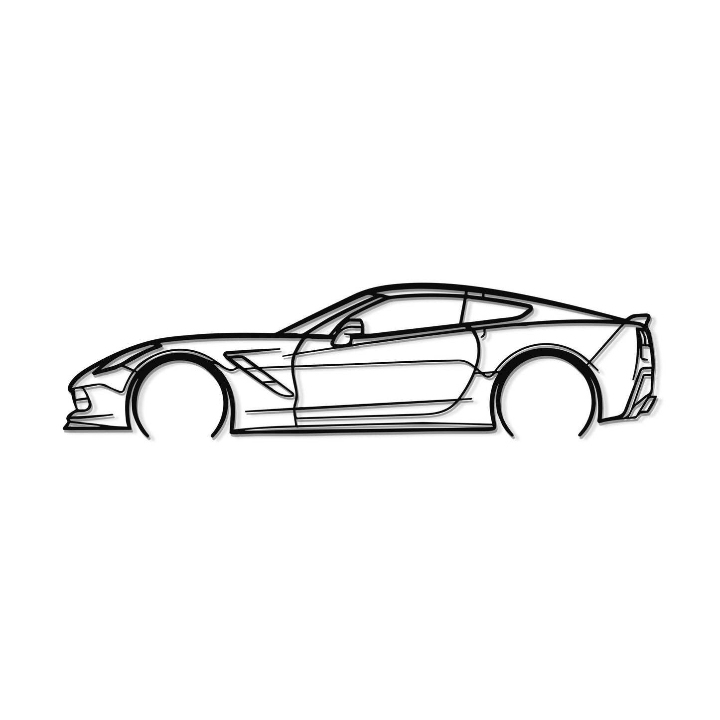 Corvette C7 Detailed Metal Car Wall Art - MT0920 - Speedlogix