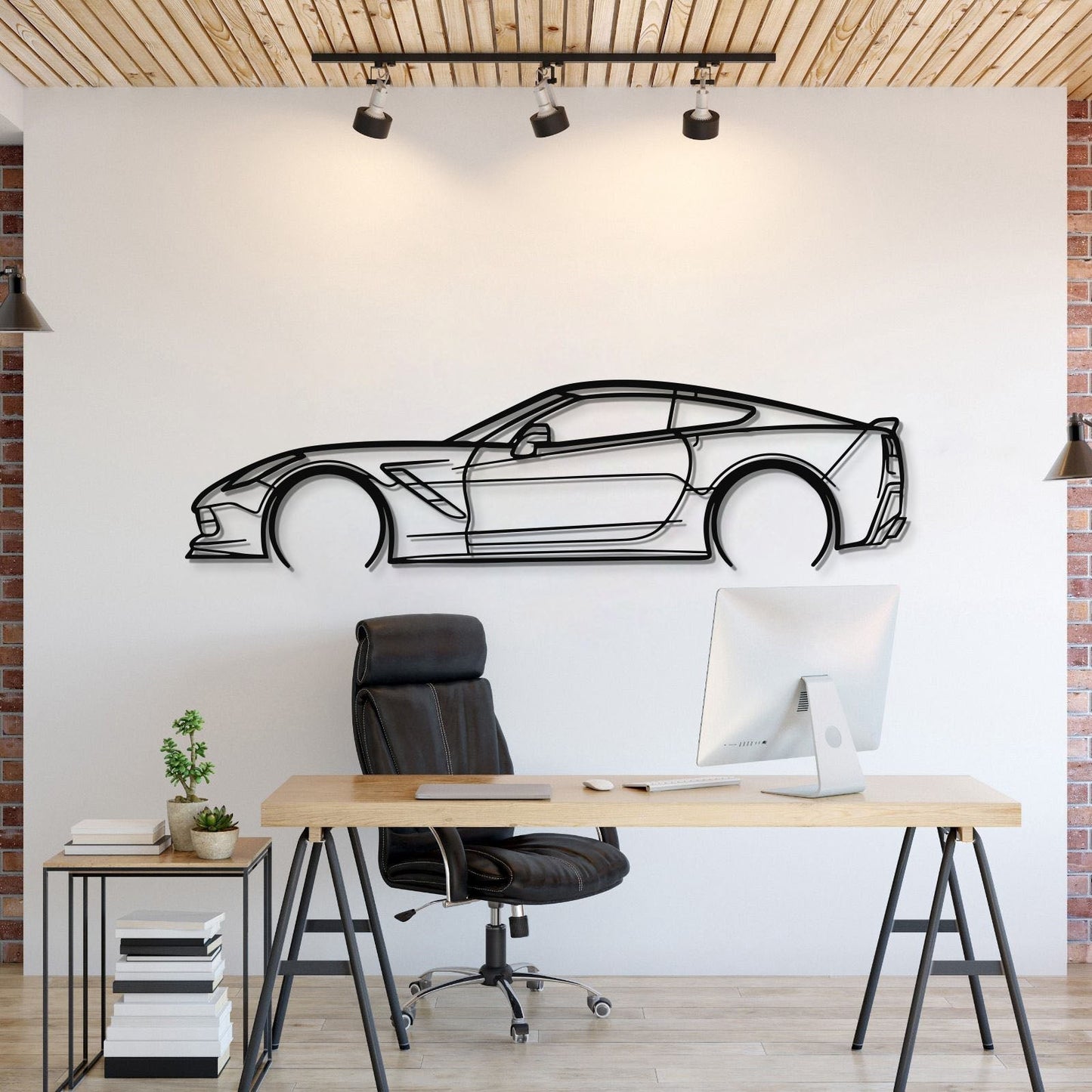 Corvette C7 Detailed Metal Car Wall Art - MT0920 - Speedlogix