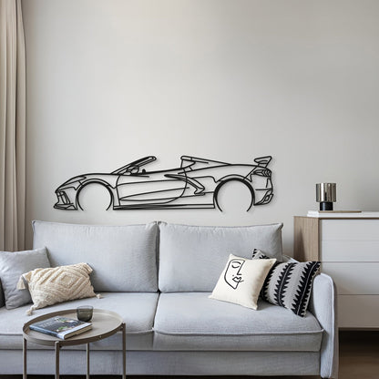 Corvette C8 Detailed Metal Car Wall Art - MT0922 - Speedlogix