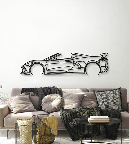 Corvette C8 Detailed Metal Car Wall Art - MT0922 - Speedlogix
