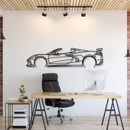 Corvette C8 Detailed Metal Car Wall Art - MT0922 - Speedlogix
