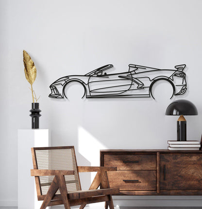 Corvette C8 Detailed Metal Car Wall Art - MT0922 - Speedlogix