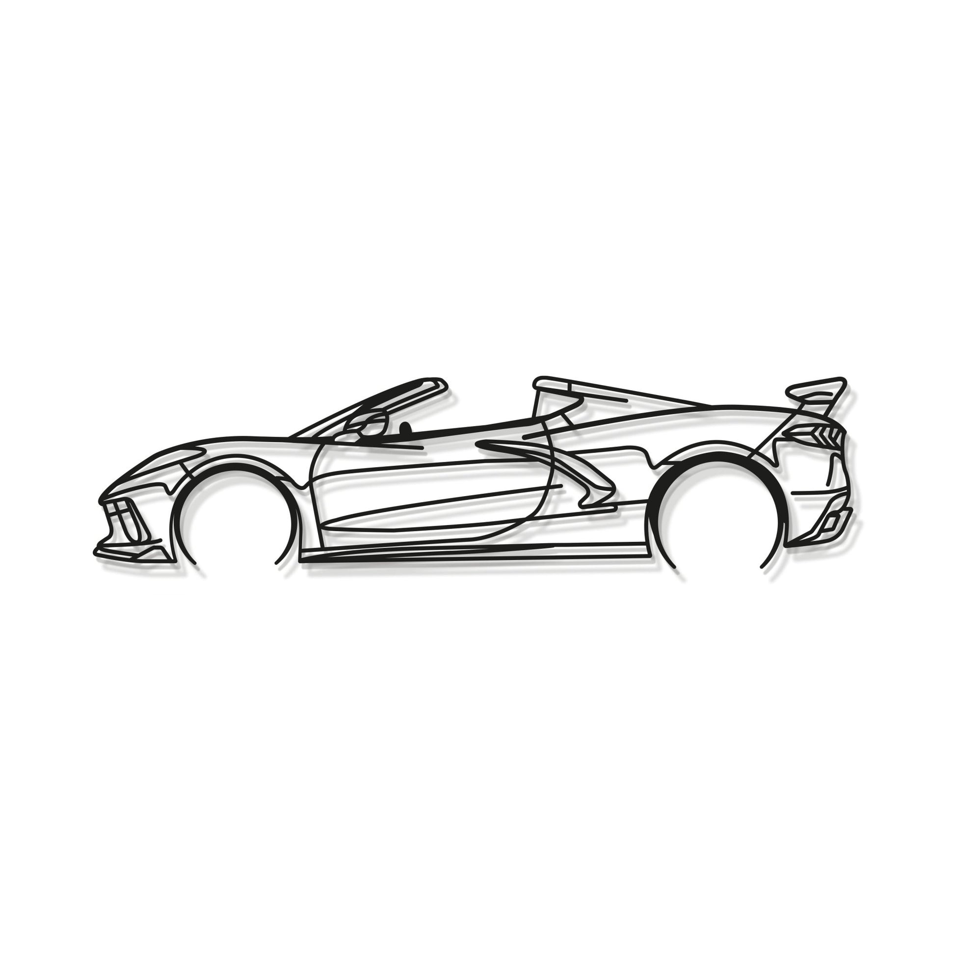 Corvette C8 Detailed Metal Car Wall Art - MT0922 - Speedlogix