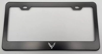 CORVETTE C8 LICENSE PLATE FRAME STAINLESS STEEL - Speedlogix