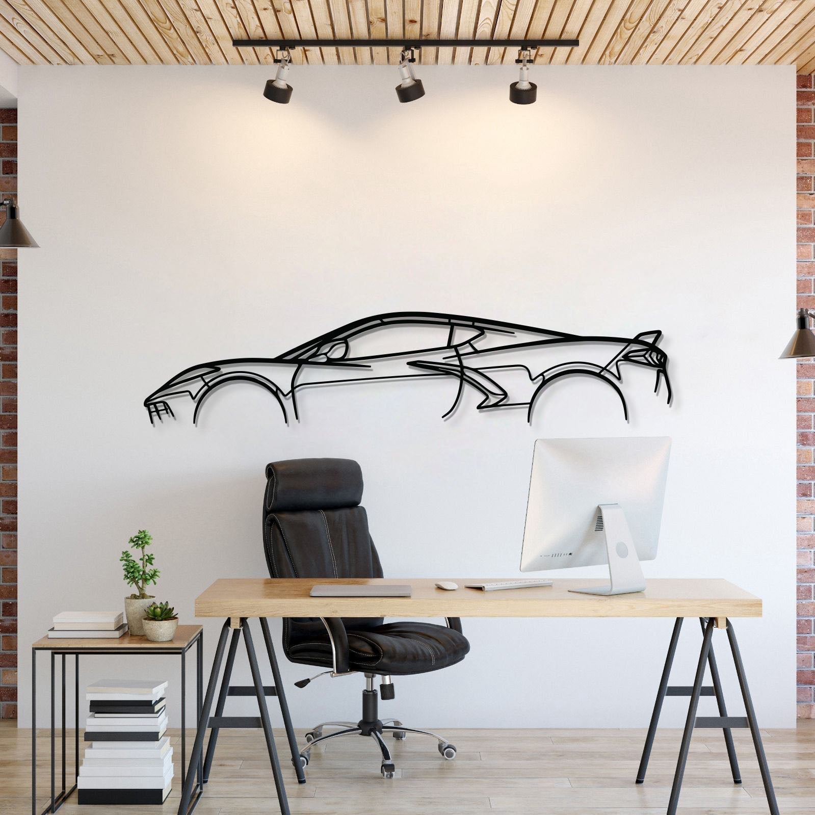 Corvette C8 Metal Car Wall Art - MT0924 - Speedlogix