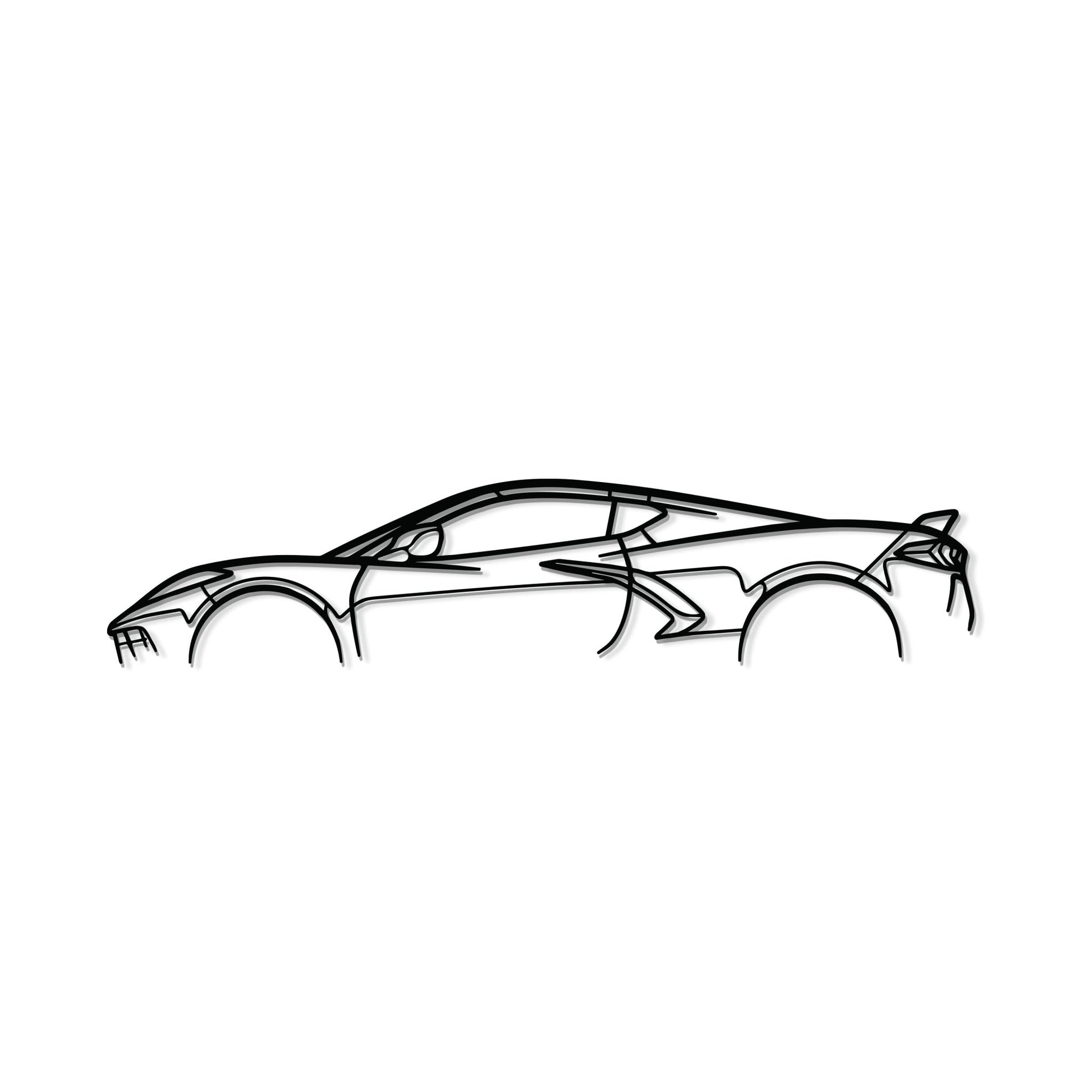 Corvette C8 Metal Car Wall Art - MT0924 - Speedlogix