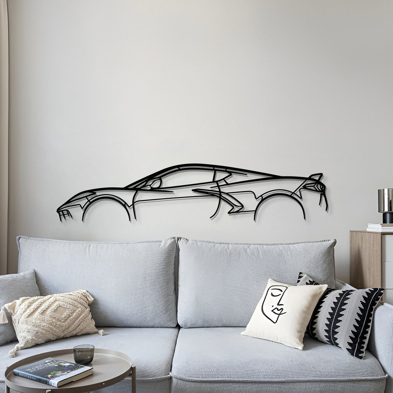 Corvette C8 Metal Car Wall Art - MT0924 - Speedlogix