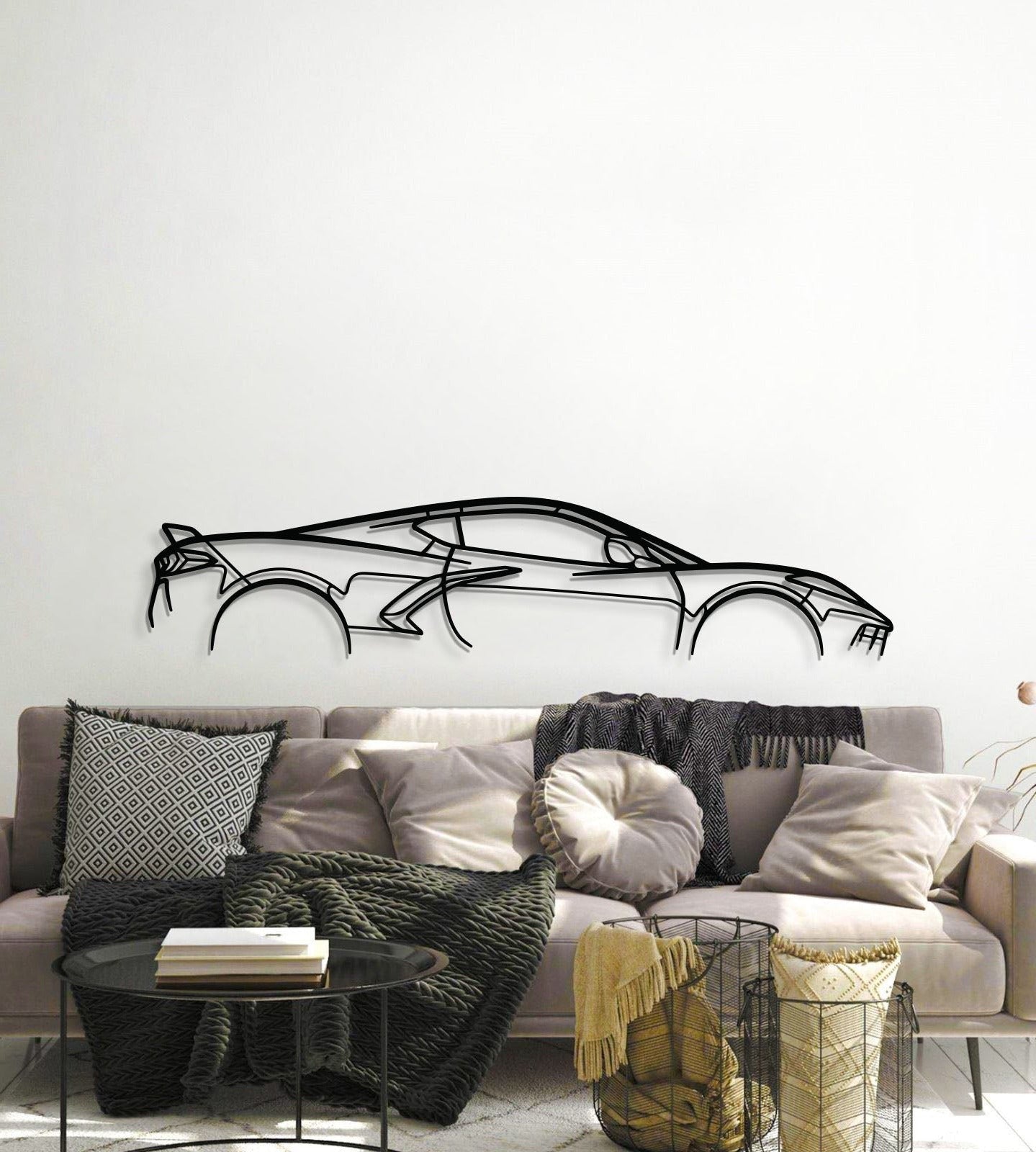 Corvette C8 Metal Car Wall Art - MT0924 - Speedlogix