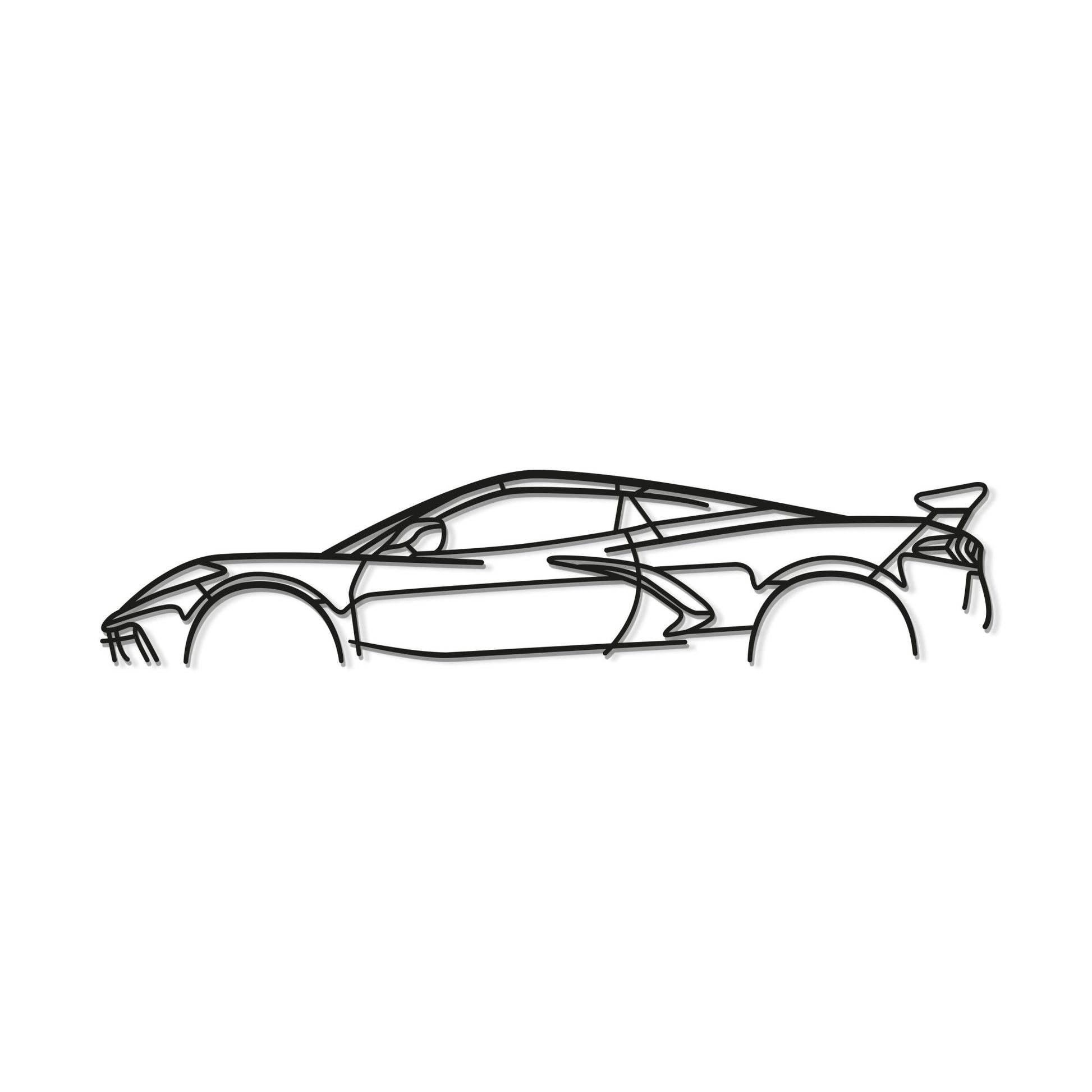 Corvette C8 Stingray Classic Metal Car Wall Art - MT0925 - Speedlogix