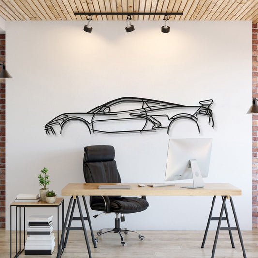 Corvette C8 Stingray Classic Metal Car Wall Art - MT0925 - Speedlogix