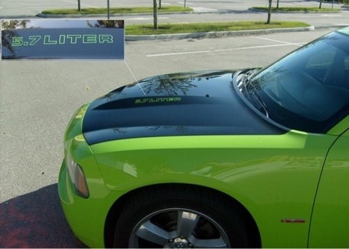 Cowl Hood Decals - Dodge Charger 5.7 6.1 6.4 - Speedlogix