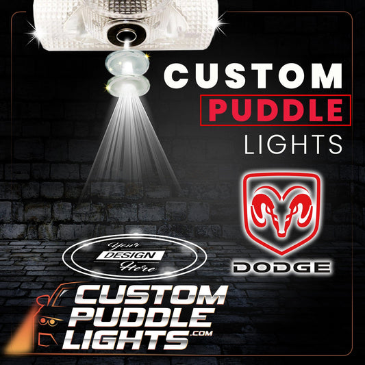 Custom LED Courtesy Door Projector Puddle Lights for Dodge
