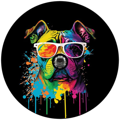 Cute Pop Art English Bulldog Bronco Spare Tire Cover - Speedlogix