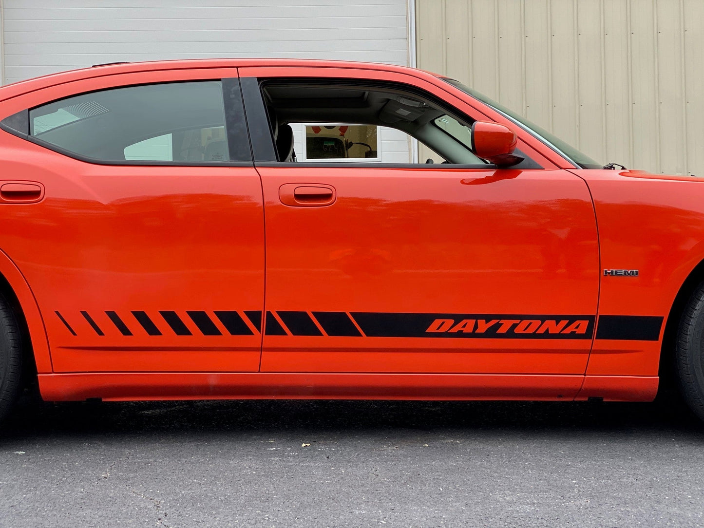 "DAYTONA" Side Rocker Stripe Decals for 2006 - 2021 Dodge Charger (x2) - Speedlogix