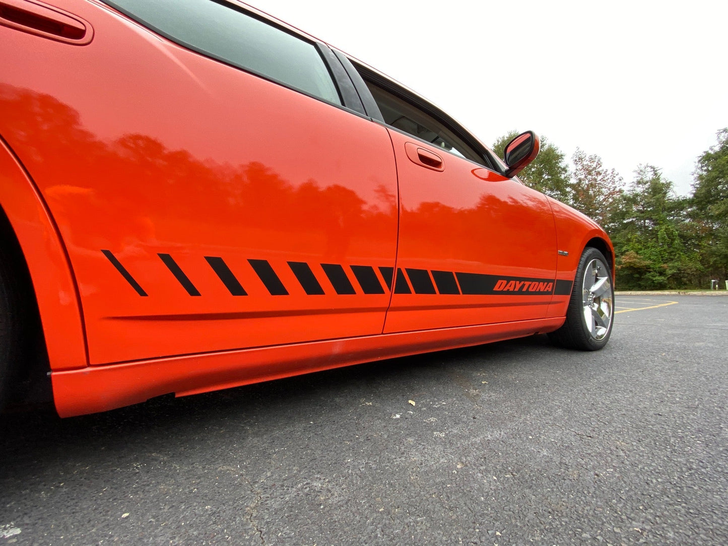 "DAYTONA" Side Rocker Stripe Decals for 2006 - 2021 Dodge Charger (x2) - Speedlogix