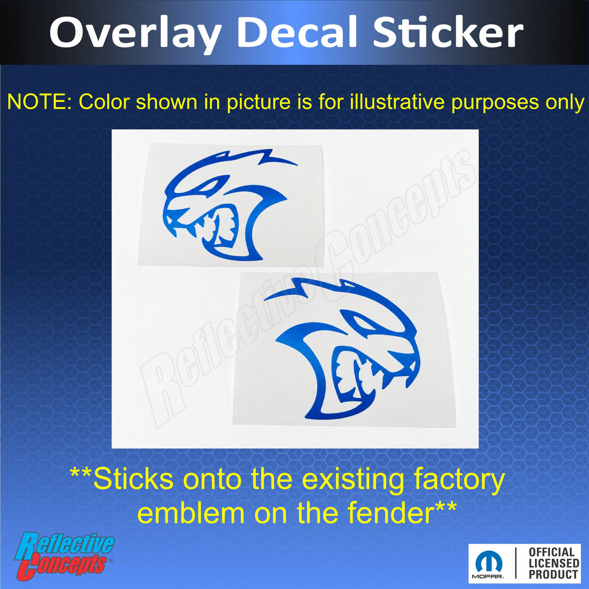 Hellcat Fender Emblem Overlay Stickers (pair) - Durango SRT Hellcat