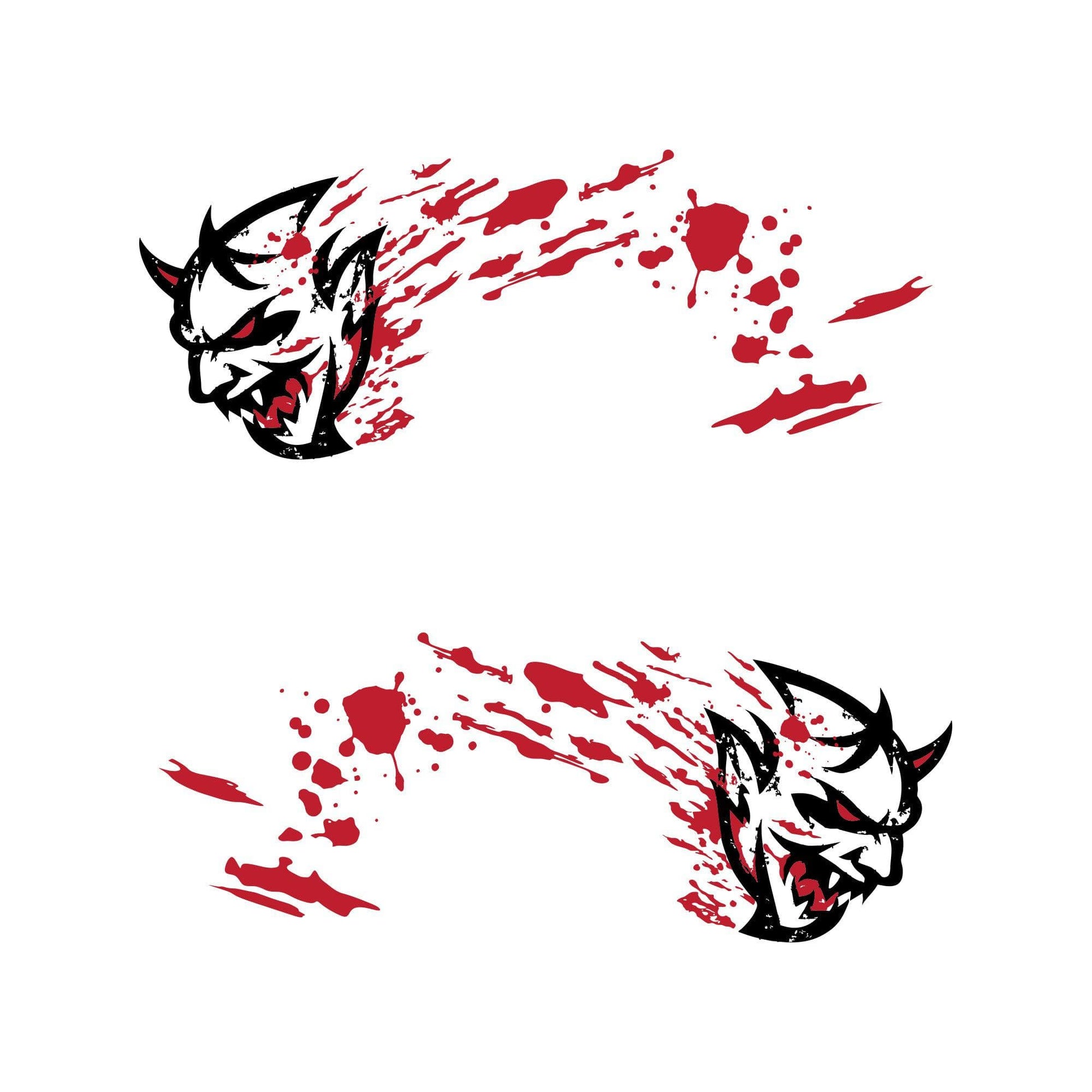 Demon Decal Sticker for Dodge Challenger SRT. Blood Splatter Car Decal. 6994 - Speedlogix