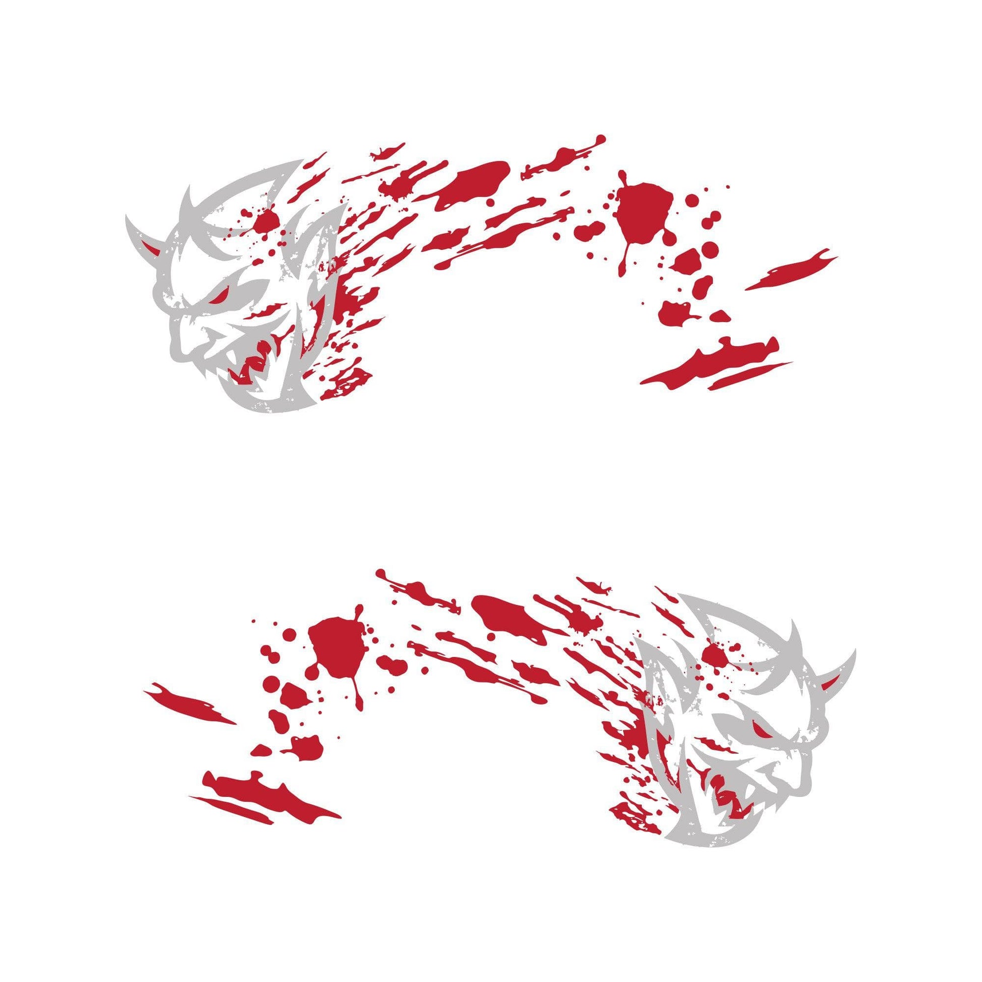 Demon Decal Sticker for Dodge Challenger SRT. Blood Splatter Car Decal. 6994 - Speedlogix