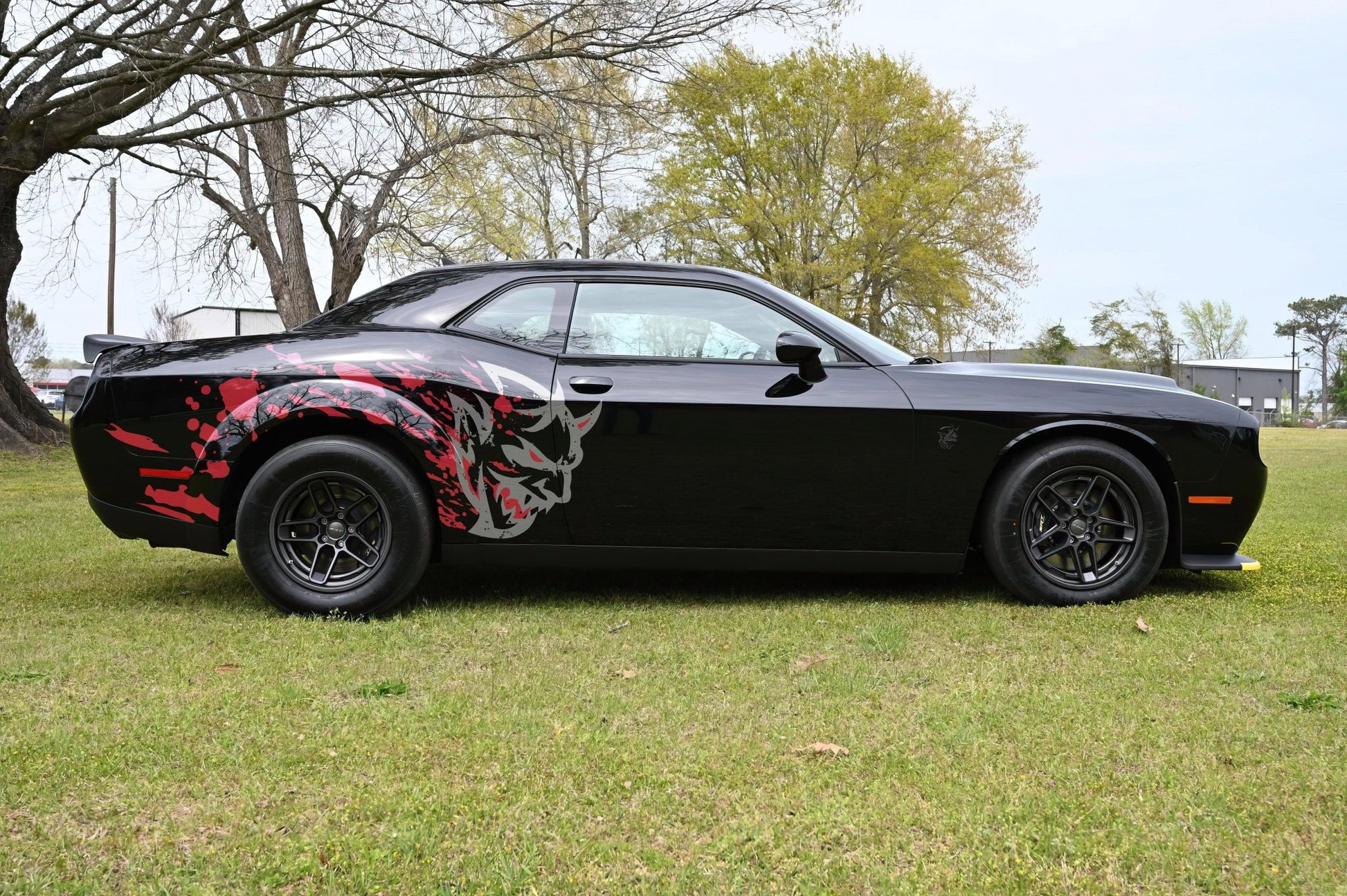 Demon Decal Sticker for Dodge Challenger SRT. Blood Splatter Car Decal. 6994 - Speedlogix
