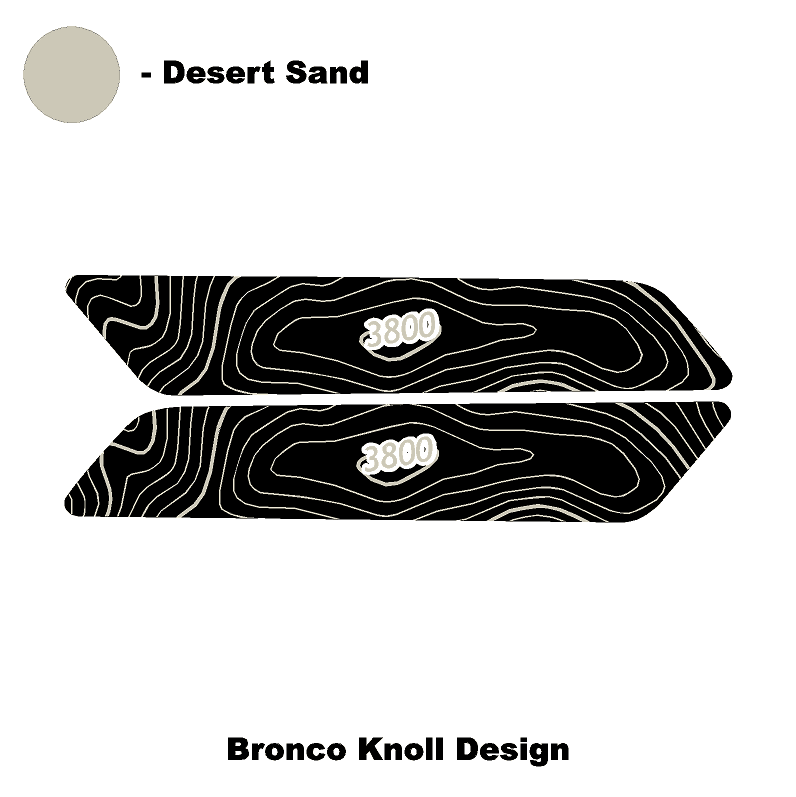 Topo Interior Front Door Grab Handle Overlay Kit (Printed + Laser Series) - 2021+ Bronco