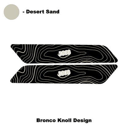 Topo Interior Front Door Grab Handle Overlay Kit (Printed + Laser Series) - 2021+ Bronco