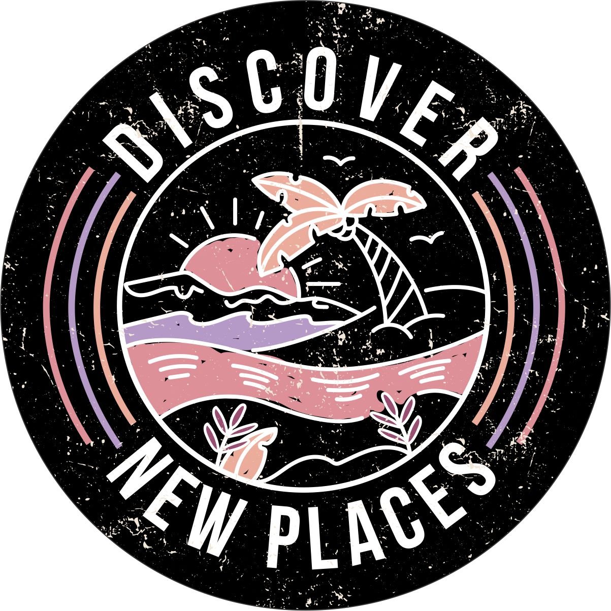 Discover New Places Retro Beach Spare Tire Cover - Speedlogix