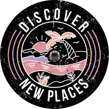 Discover New Places Retro Beach Spare Tire Cover - Speedlogix