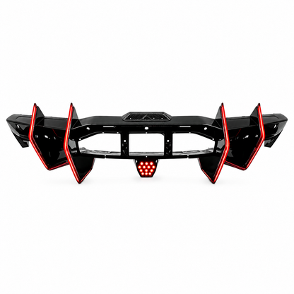 Aggressive Dry Carbon LED Bumper Diffuser for Lamborghini Revuelto SV