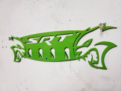 Dodge 30" SRT Scat Pack Towel, Coat, and Hat Rack – Steel Wall Organizer - Speedlogix