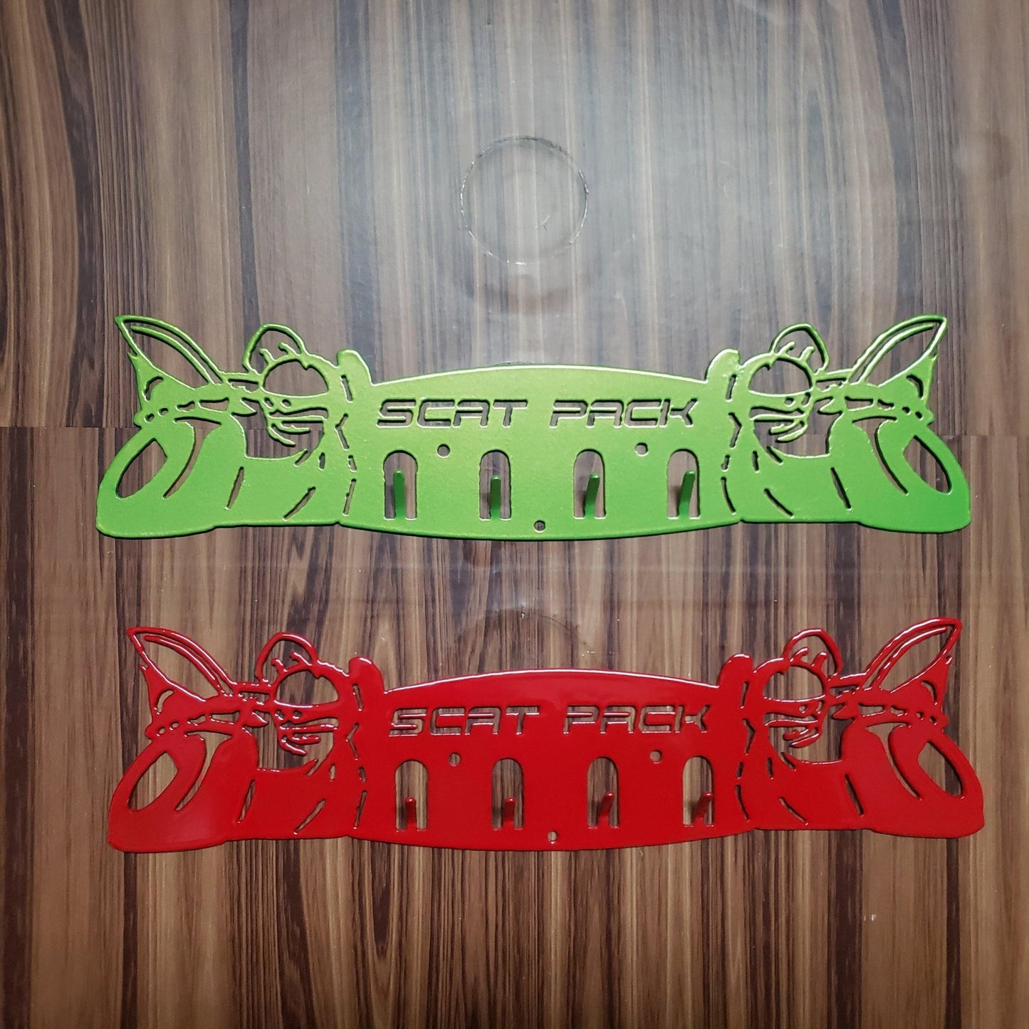 Dodge 30" SRT Scat Pack Towel, Coat, and Hat Rack – Steel Wall Organizer - Speedlogix