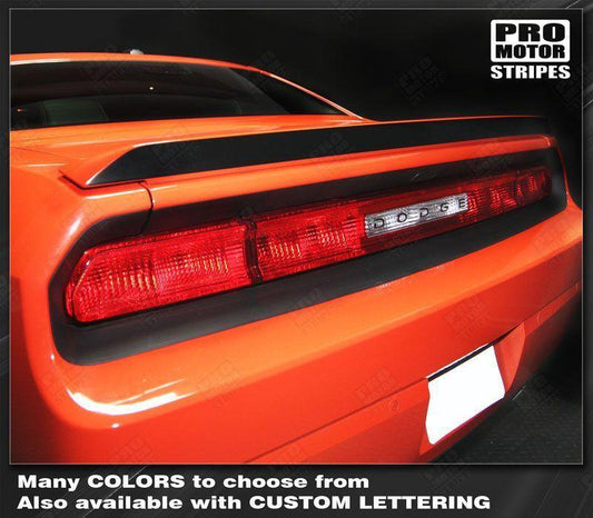 Dodge Challenger 2008 - 2014 Spoiler Rear Wing Blackout Stripe Decal - Speedlogix