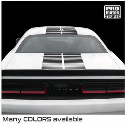Dodge Challenger 2008 - 2023 Pulse Rally Top Strobe Stripes Decals - Speedlogix