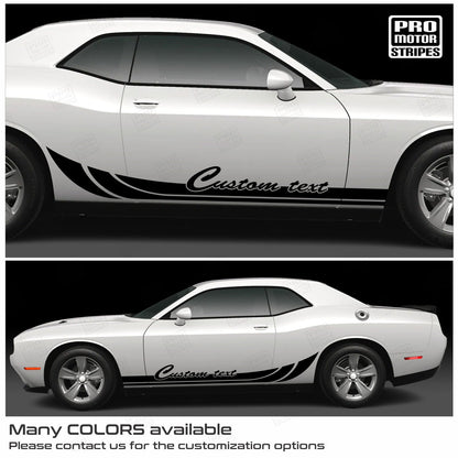 Dodge Challenger 2008 - 2023 Rocker Panel Side Accent Stripes Decals - Speedlogix